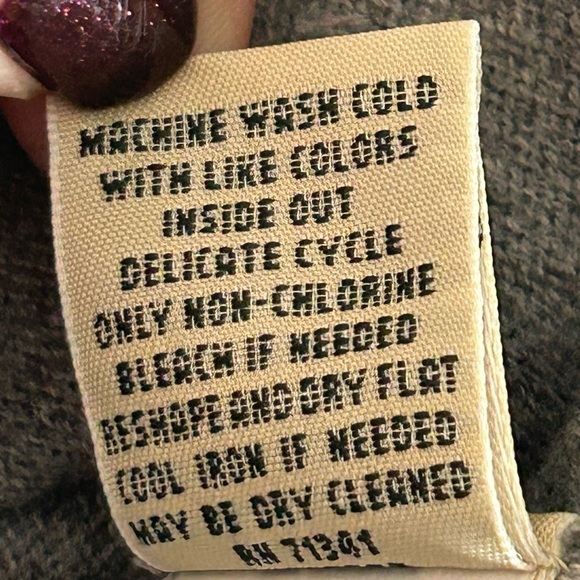 L.L. Bean Gray Cotton Cashmere Blend Zip-Up Dad Sweater Cardigan Men’s Size L - Picture 10 of 12